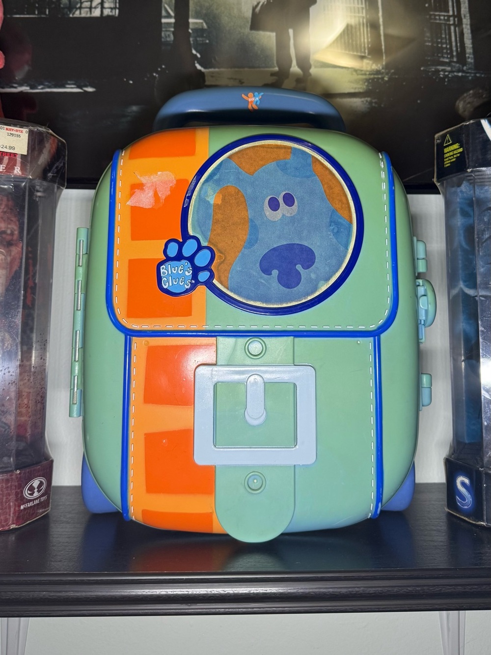 Vintage 2002 Blues Clues Toy Suitcase / Art Carry Case With Wheels